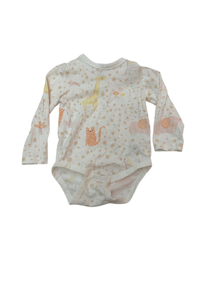 So Cute Safari Animal Print Bodysuit 9-12M