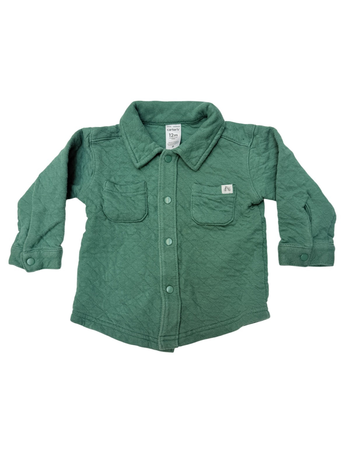 Carter's Green Quilted Shirt 12M
