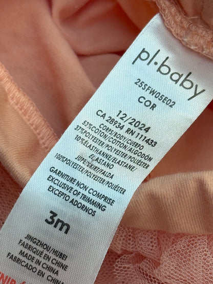 PL Baby Peach Tutu Shorts 3m