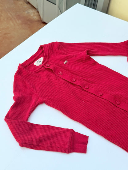 Crewcuts Red Thermal Union Suit Pajama Size 7