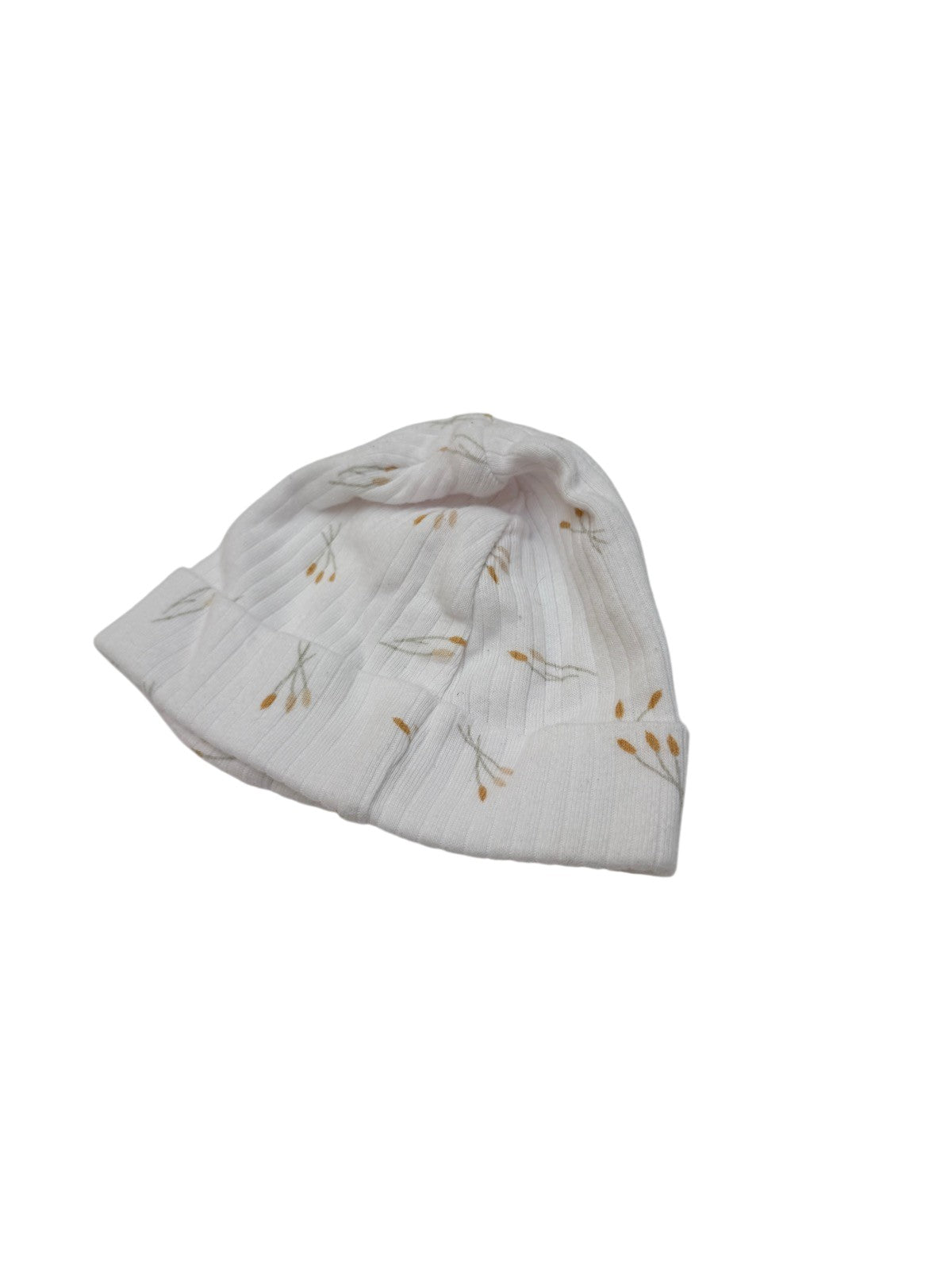 Gerber Floral Print Ribbed Baby Hat 3-6M