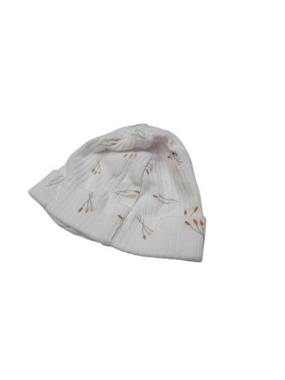 Gerber Floral Print Ribbed Baby Hat 3-6M