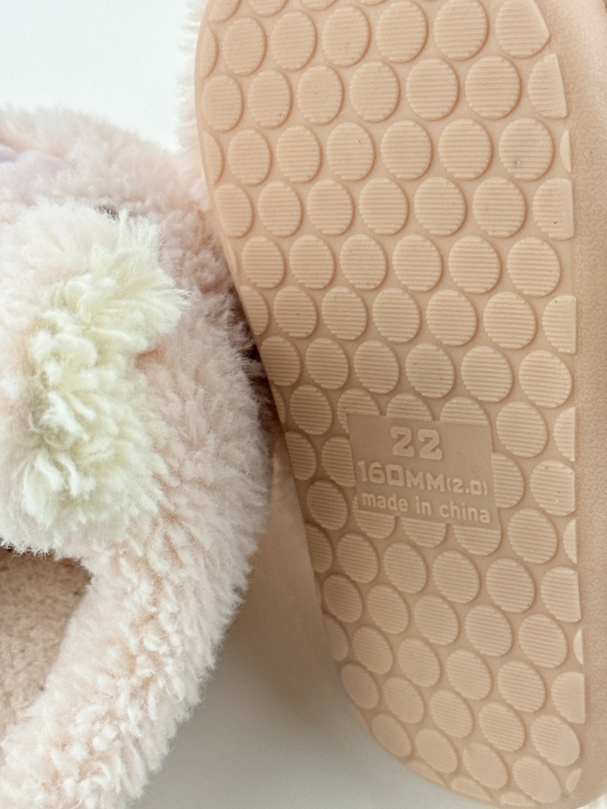 Pink Fuzzy Bunny Slippers US9
