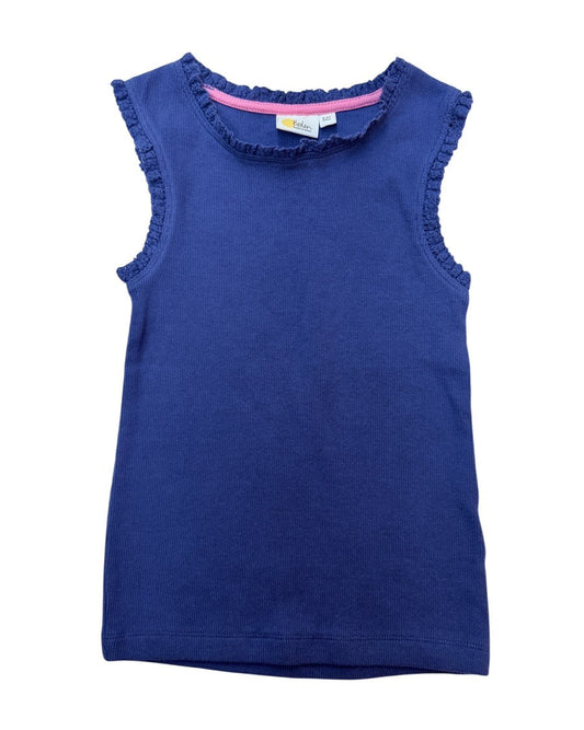Boden Navy Ribbed Tank Top Girls 5-6Y