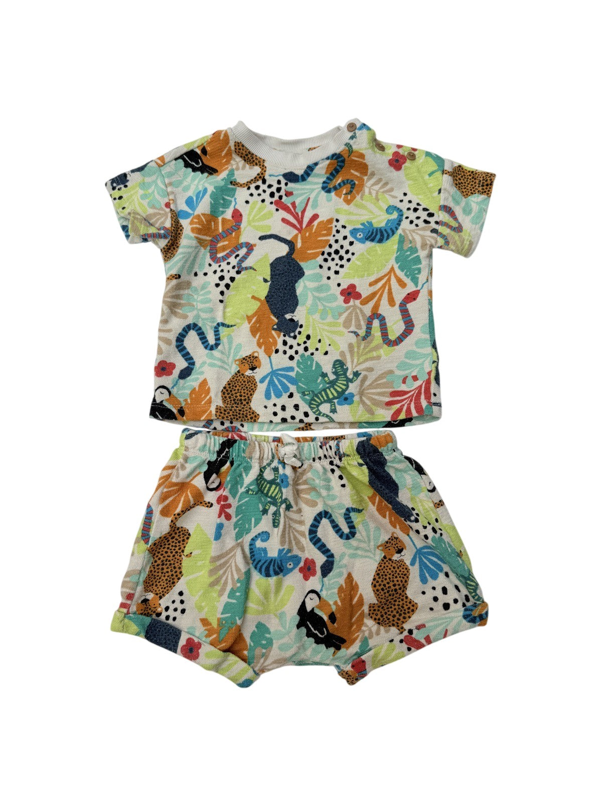 Old Navy Jungle Print Top Shorts Set 18-24M