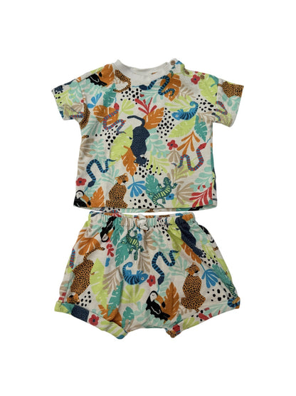 Old Navy Jungle Print Top Shorts Set 18-24M