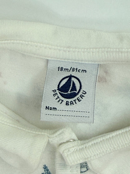 Petit Bateau Paris Print Romper 18M