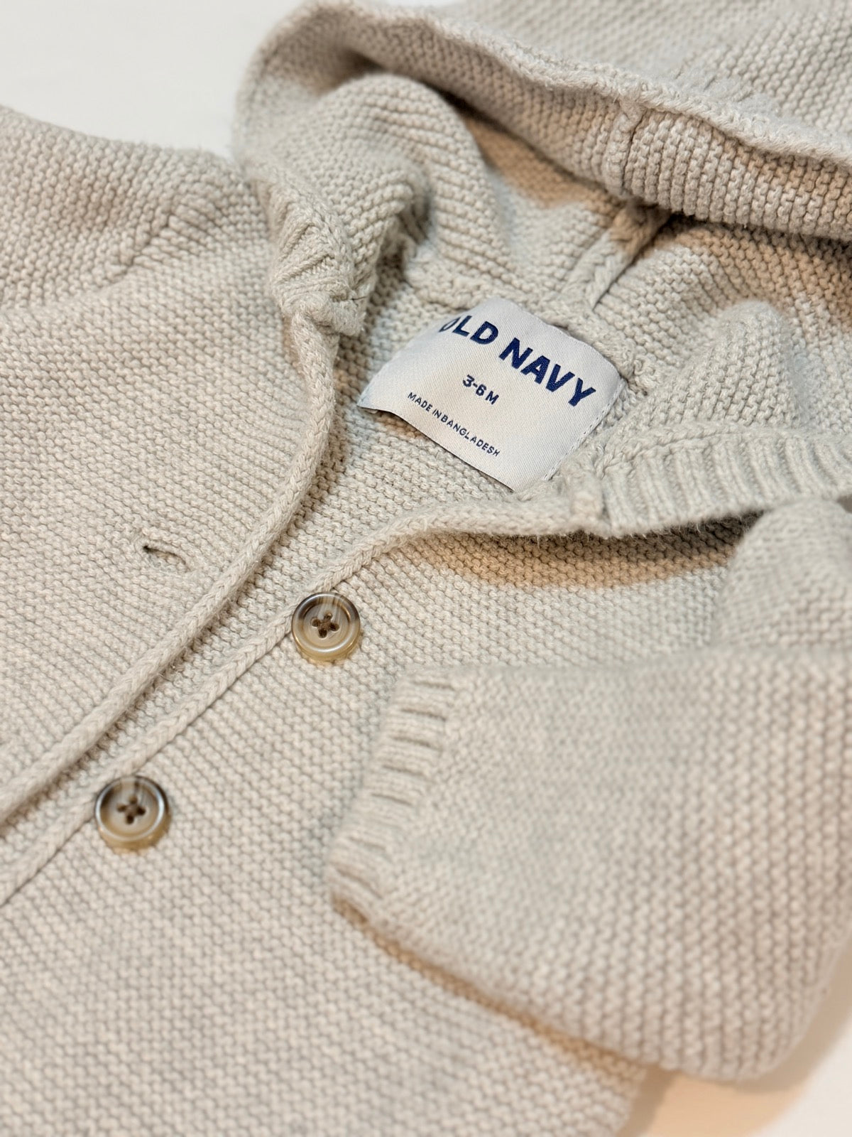 Old Navy Beige Knit Cardigan 3-6M