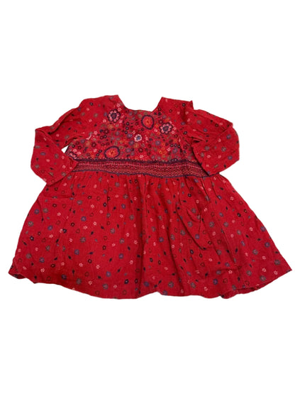 Zara Baby Girl Red Floral Dress 18-24m
