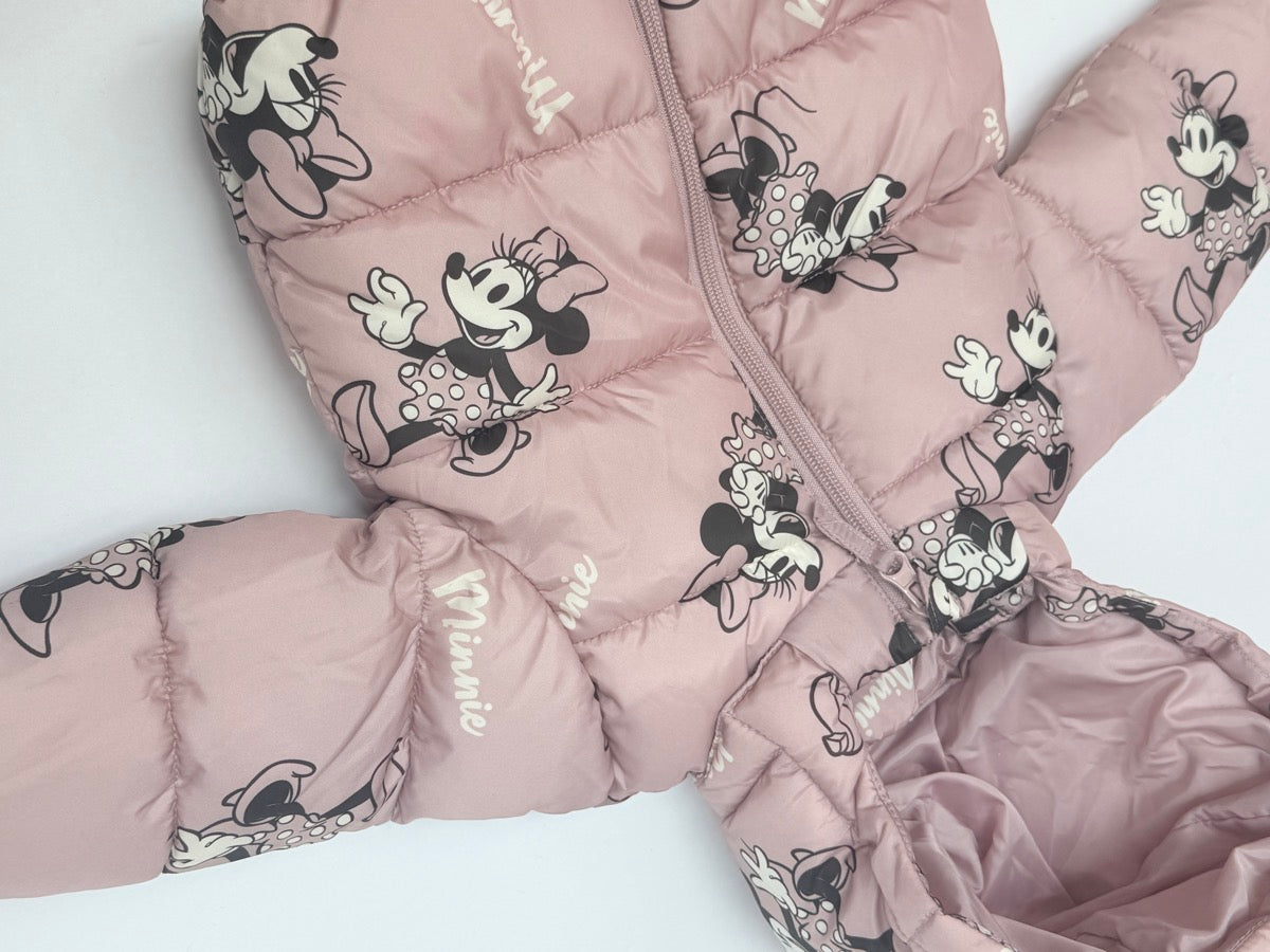 H&M Minnie Mouse Puffer Jacket 6-12M