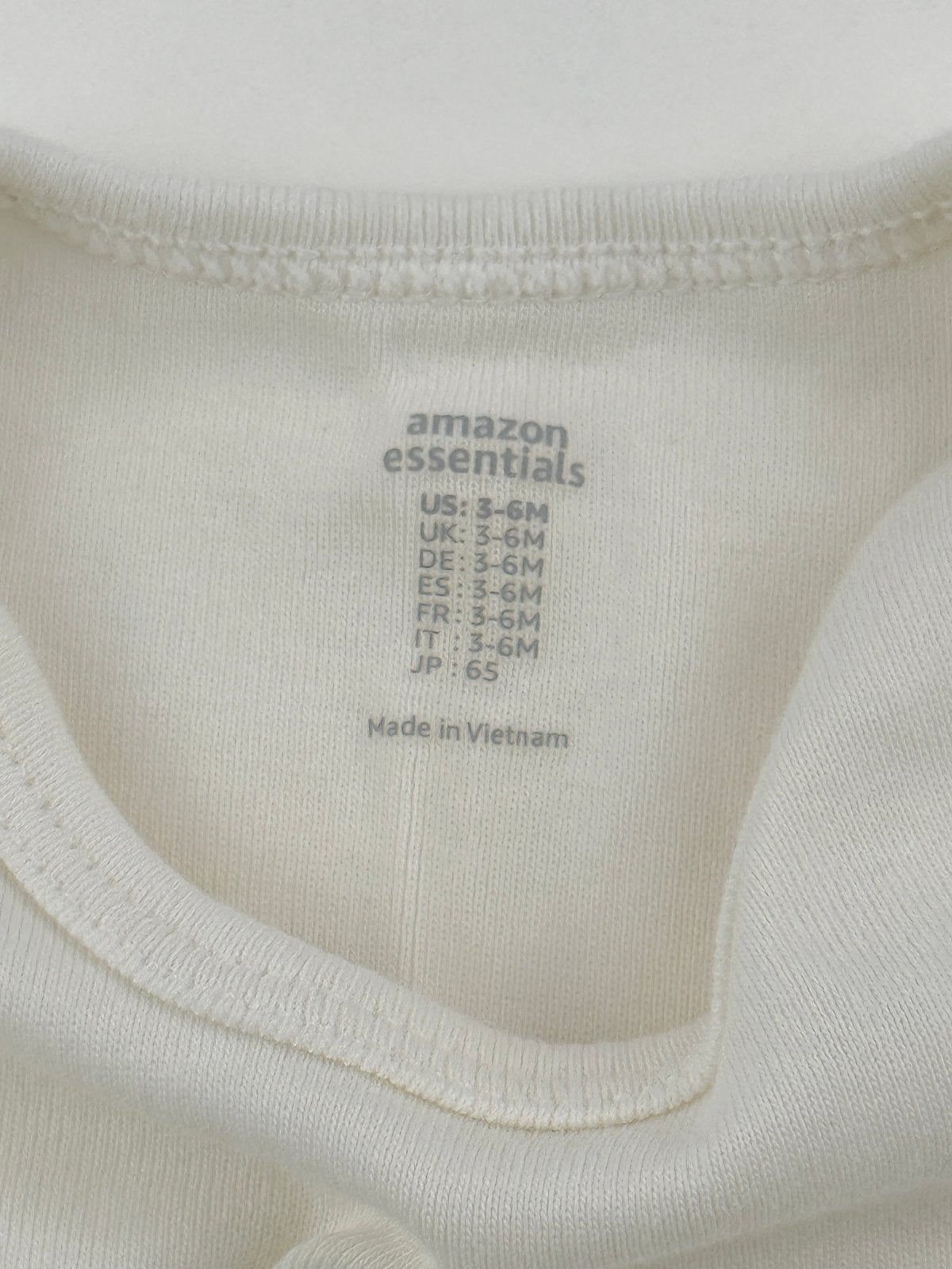 Amazon Essentials White Bodysuit 3-6M