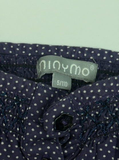 Minymo Purple Polka Dot Blouse Size 5
