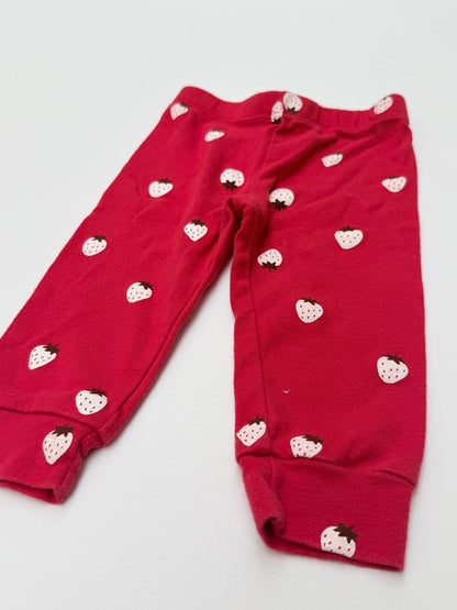 Pekkle Strawberry Print Pants 9M
