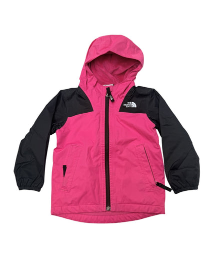 The North Face Pink Hooded Rain Jacket 3T