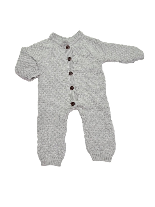 Unknown Gray Knit Romper One-Piece 3M