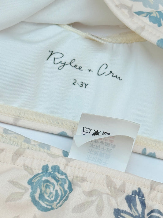 Rylee + Cru Floral Bikini Swimsuit Set 3Y