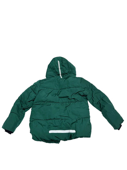 Roots Green Puffer Hooded Jacket Size 9-10
