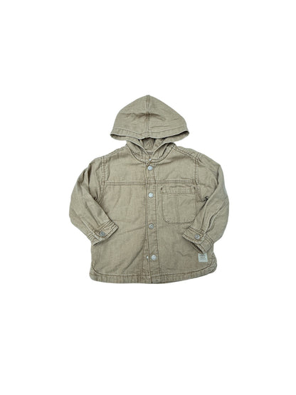 Zara Hooded Denim Shirt Jacket Size 2-3Y