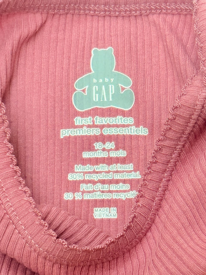 NWT - Baby Gap Pink Ribbed Bodysuit 18-24M
