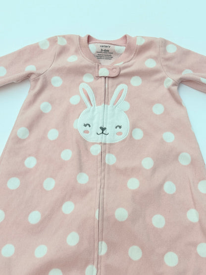 Carter's Pink Polka Dot Bunny Sleep Sack 3-6M