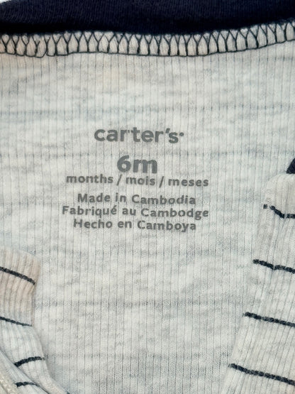 Carter's Dinosaur Striped Footed Sleeper 6M