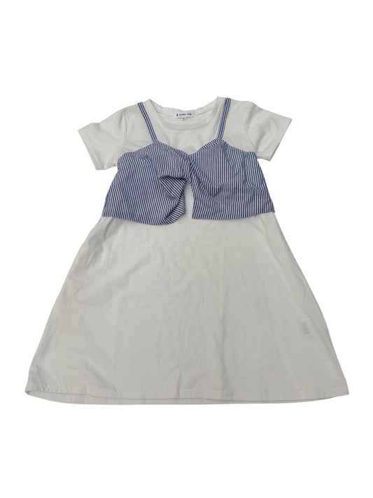 Global Work Striped Bow T-Shirt Dress 9-11Y