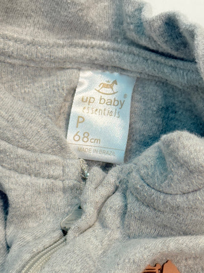 Up Baby Essentials Grey Fleece Romper 6-9M