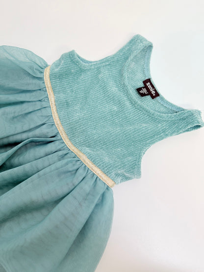 Zunie Teal Unicorn Tulle Dress 2T