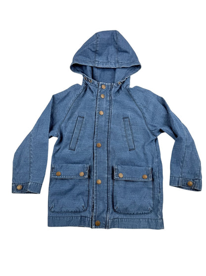 Zara Boys Denim Hooded Jacket Size 5Y
