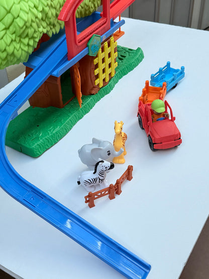 Zoo Playset with Animals Vehicle Track