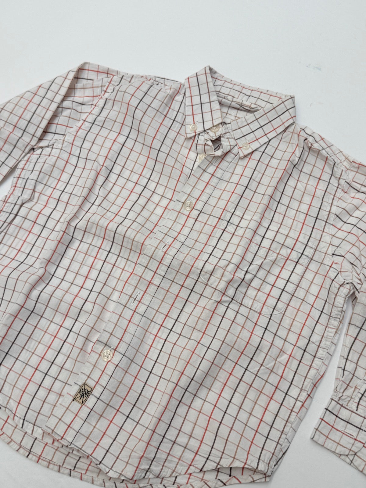 Buissonniere Plaid Button-Down Shirt Kids