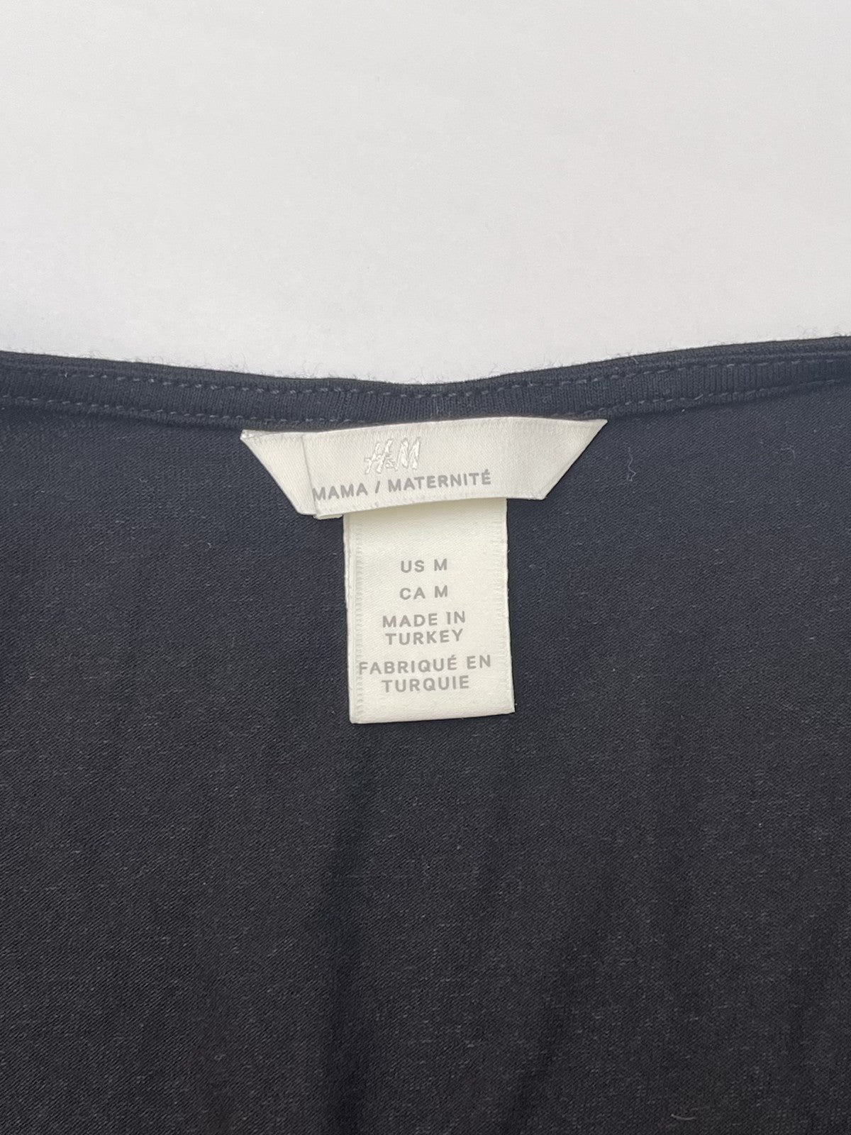 H&M Mama Black Wrap Maternity Dress M