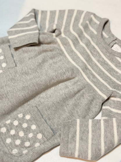 Baby Gap Striped Polka Dot Sweater Dress 18-24M