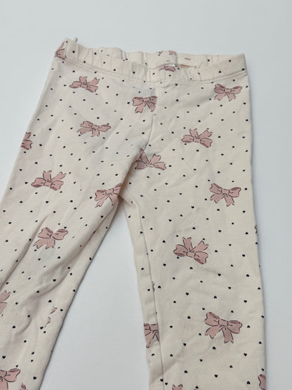 H&M Bow Print Leggings Size 2T