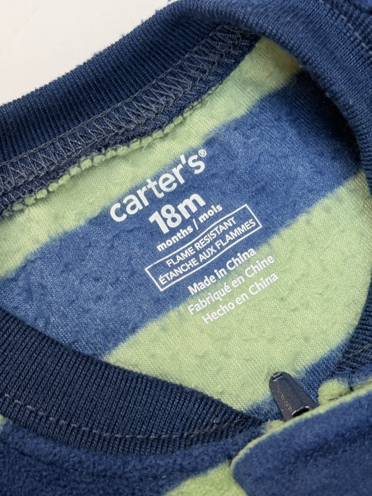 Carter's Walrus Stripe Fleece Sleeper 18m