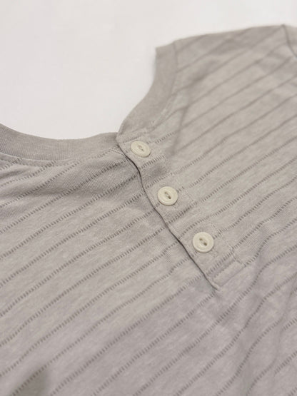 Old Navy Gray Striped Henley T-Shirt 4T