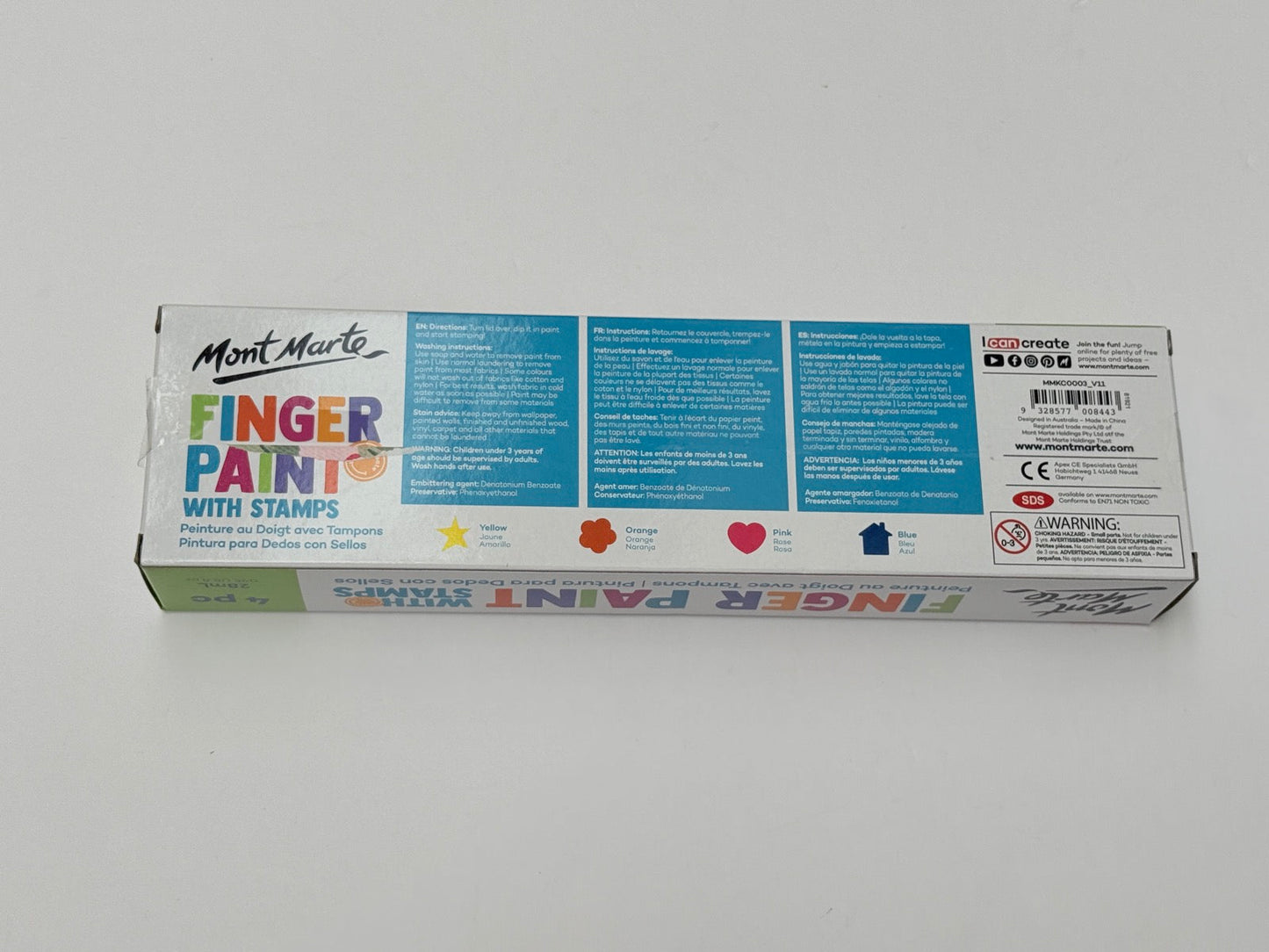 Mont Marte Finger Paint With Stamps Set