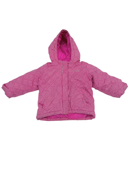 Columbia Pink Dot Print Hooded Jacket 2T