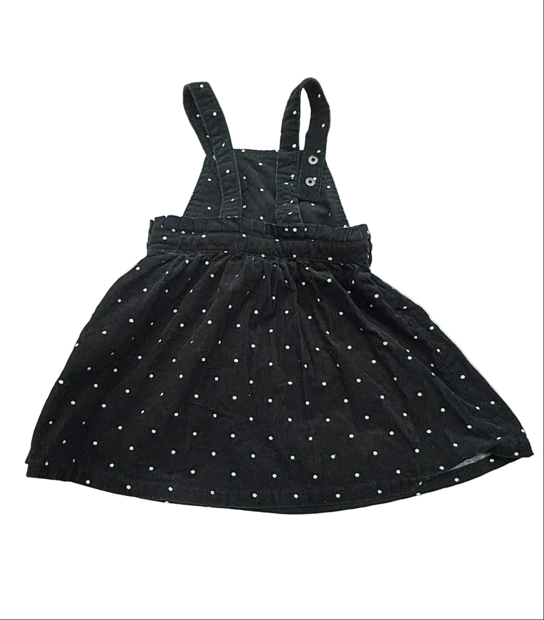 Little Me Black Polka Dot Corduroy Dress 24M