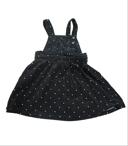 Little Me Black Polka Dot Corduroy Dress 24M