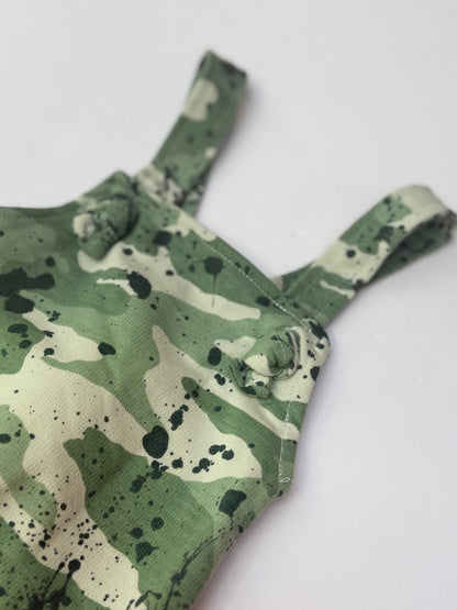 George Camo Splatter Print Overall 3-6M