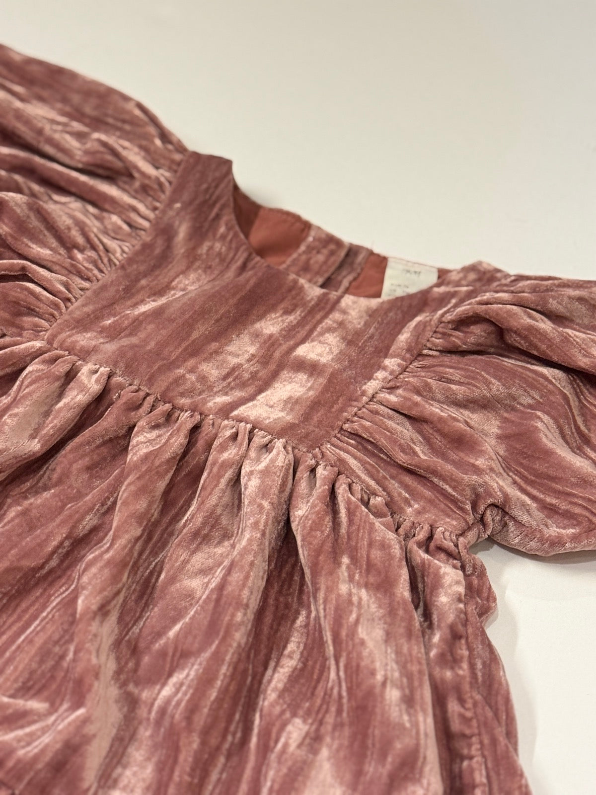 H&M Velvet Ruffle Romper 9-12M