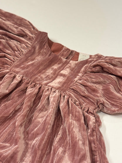 H&M Velvet Ruffle Romper 9-12M