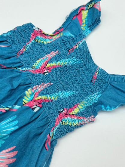 Hatley Parrot Print Smocked Dress Size 2