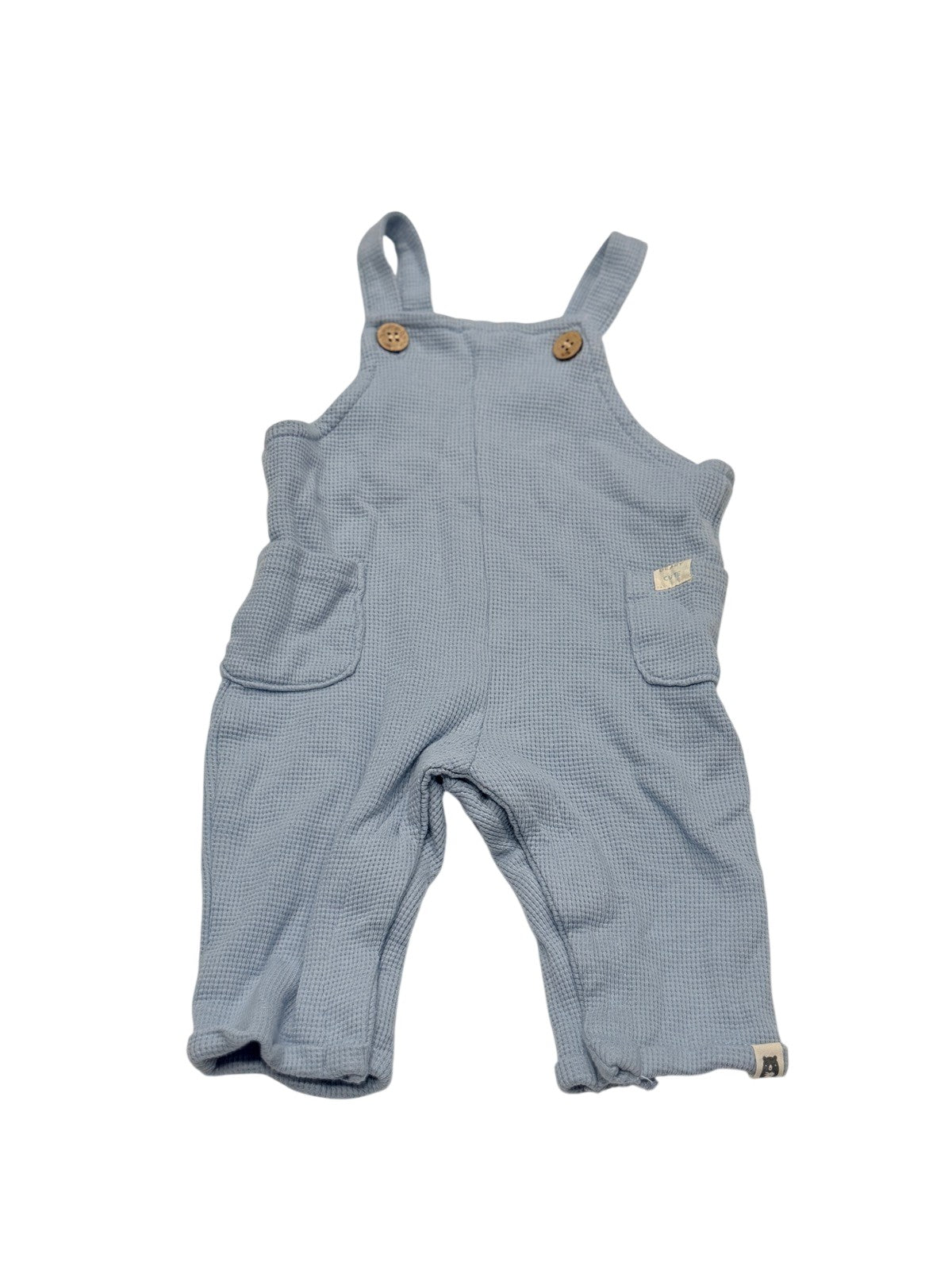 Rabbit + Bear Organic Waffle Knit Overalls 3-6M