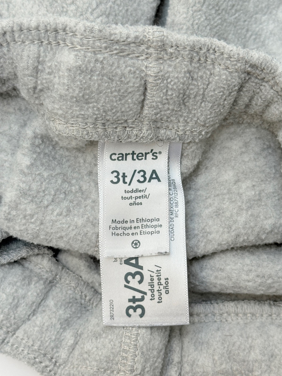Carter's Gray Fleece Jogger Pants 3T