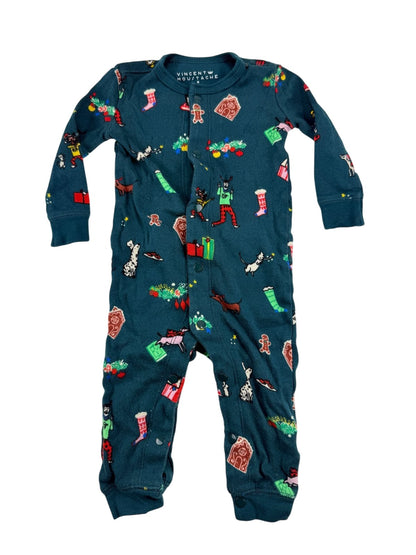 Vincent Moustache Christmas Print Pajamas