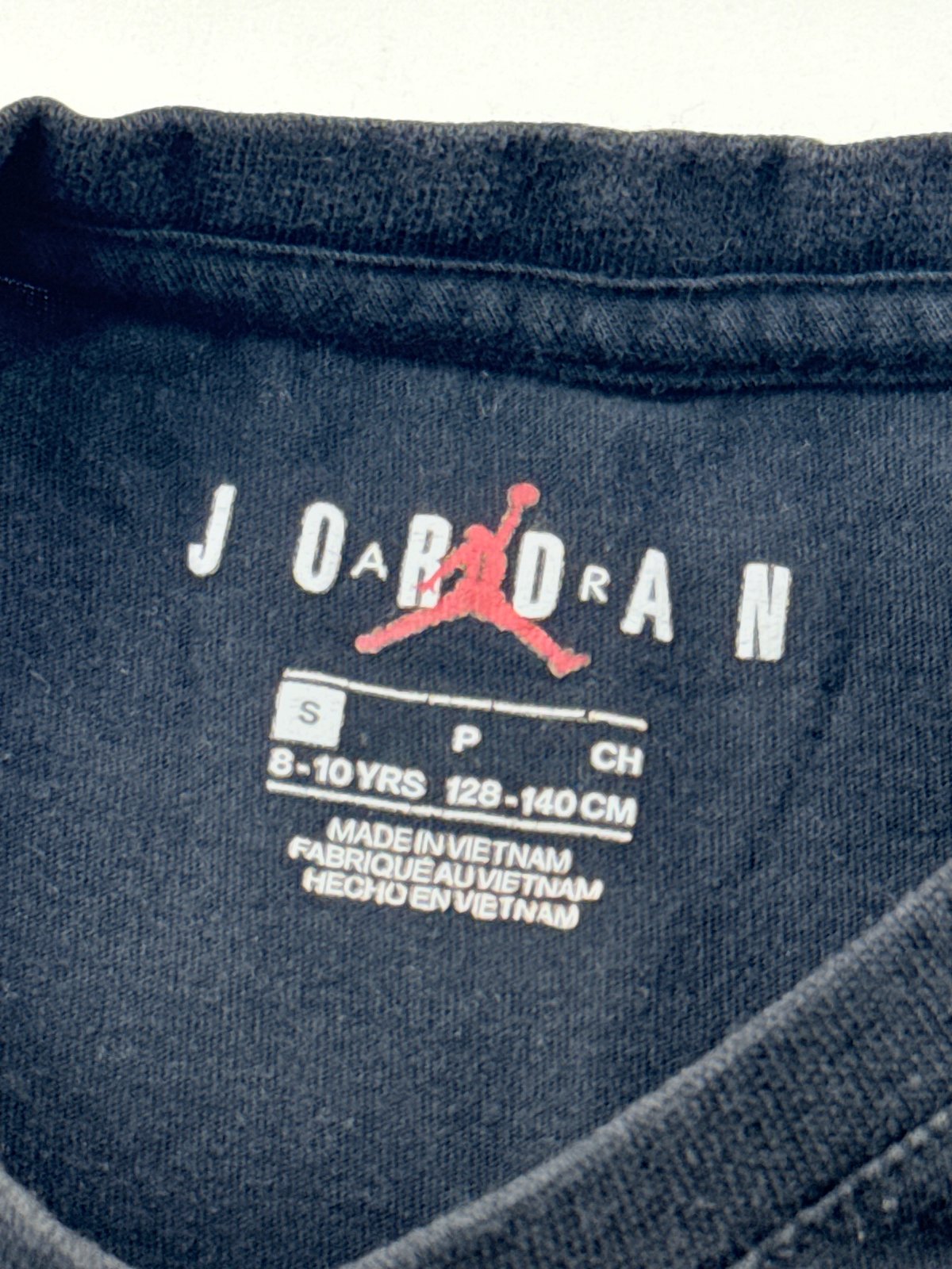 Jordan Speckled Jumpman Black T-Shirt Size 8-10Y