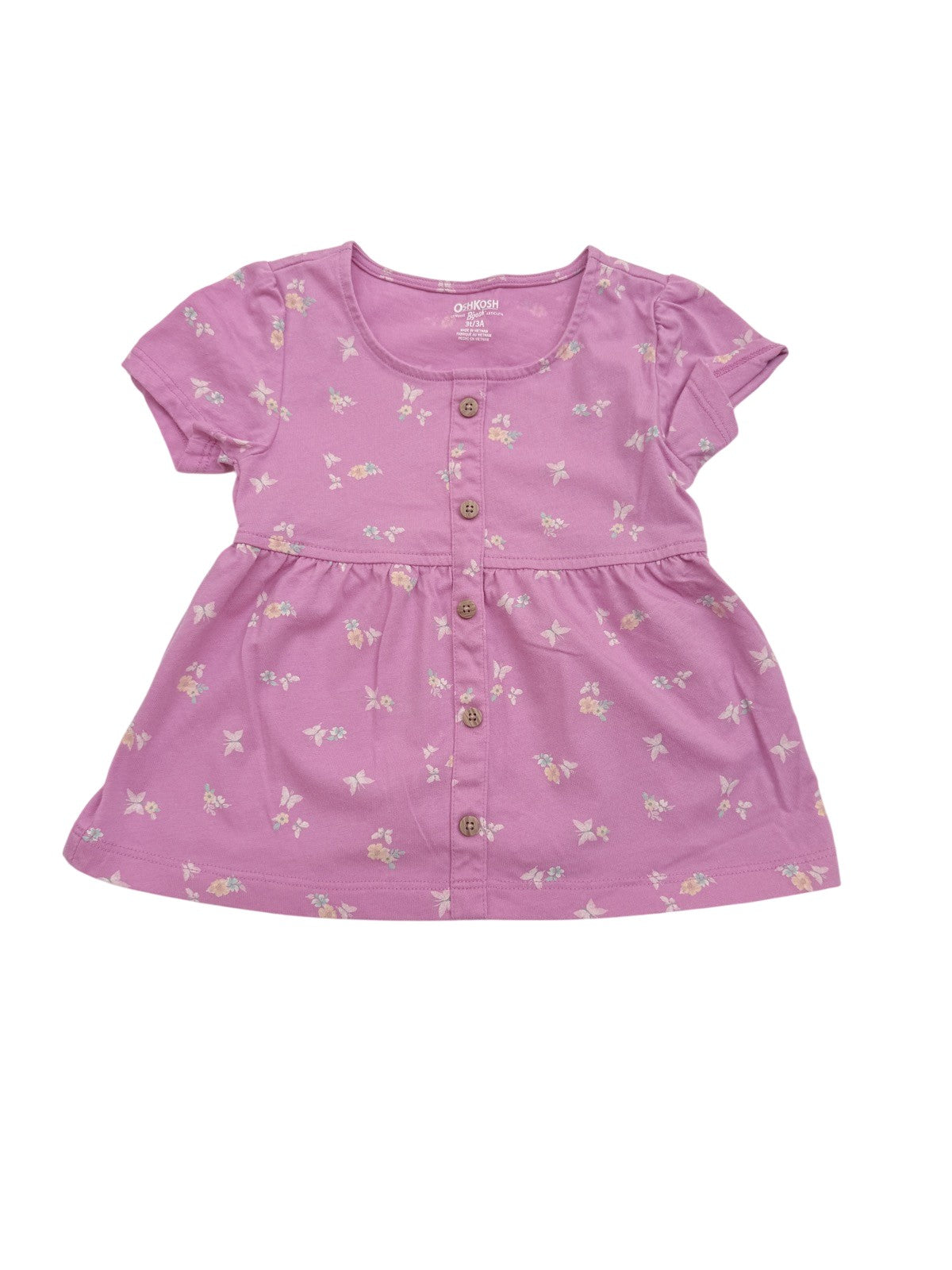 OshKosh B'gosh Floral Butterfly Pink Dress 3T