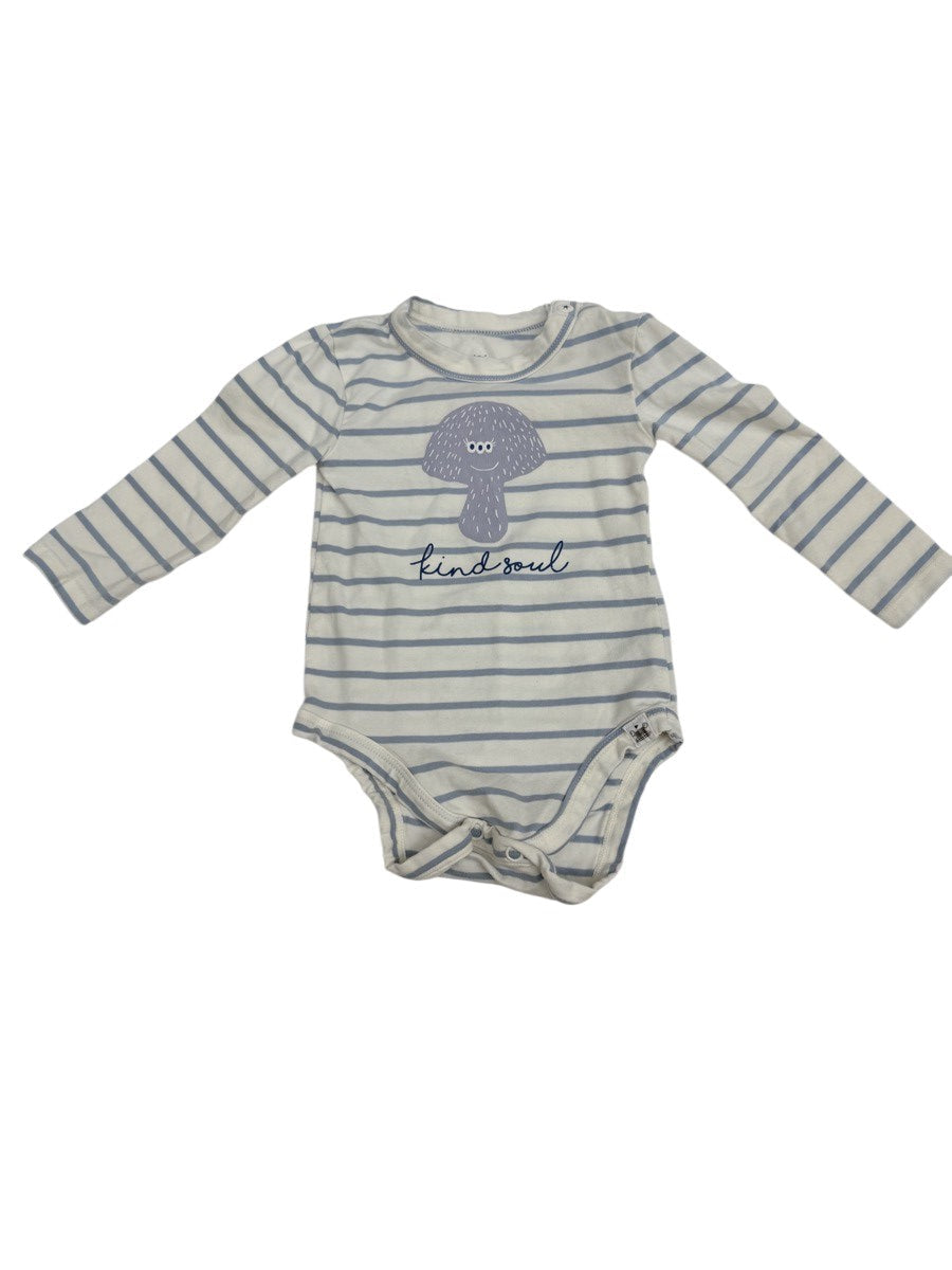 Little Earthling Kind Soul Striped Bodysuit 6-9M